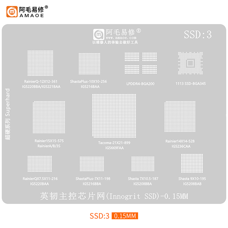 BGA Reballing Stencil for SSD  - đánh giá và giá Ddr5 Kit