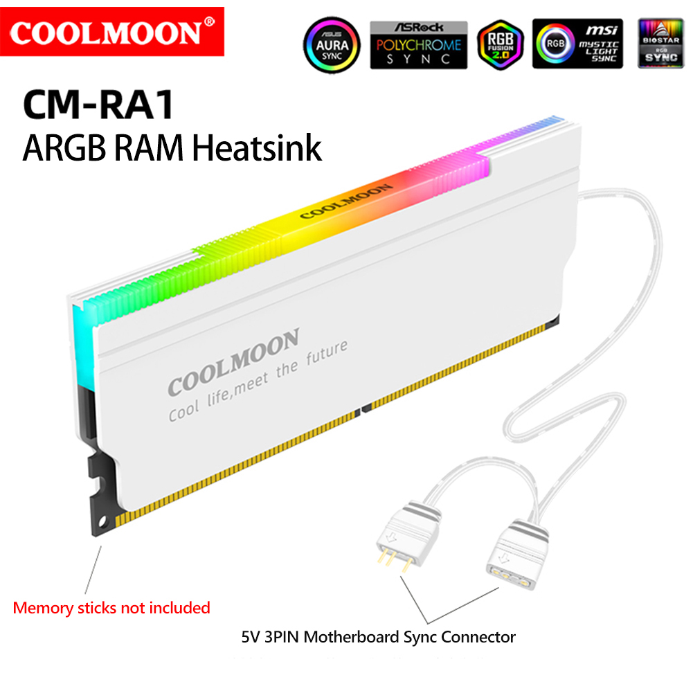 COOLMOON 5V-3PIN ARGB RAM Heat - đánh giá và giá Ddr5 Ram