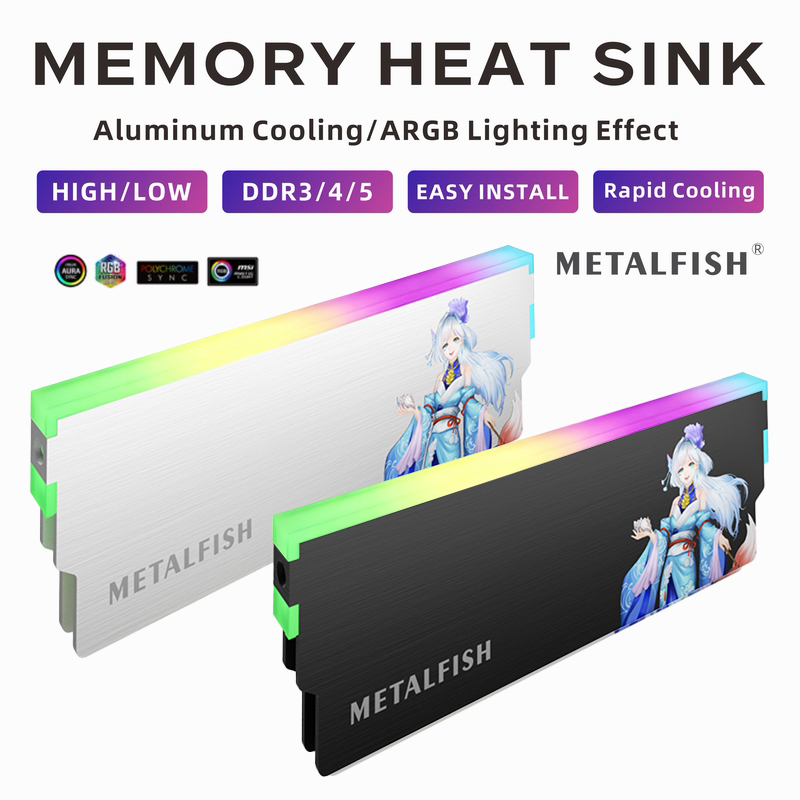 METALFISH DRAM Heatsink 5V-3PI - đánh giá và giá Ddr5 Ram