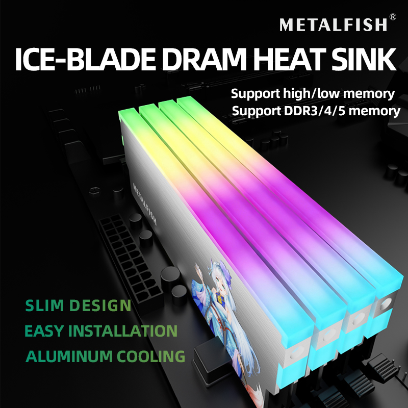 METALFISH DRAM Heatsink 5V-3PI - đánh giá và giá Ddr5 Ram