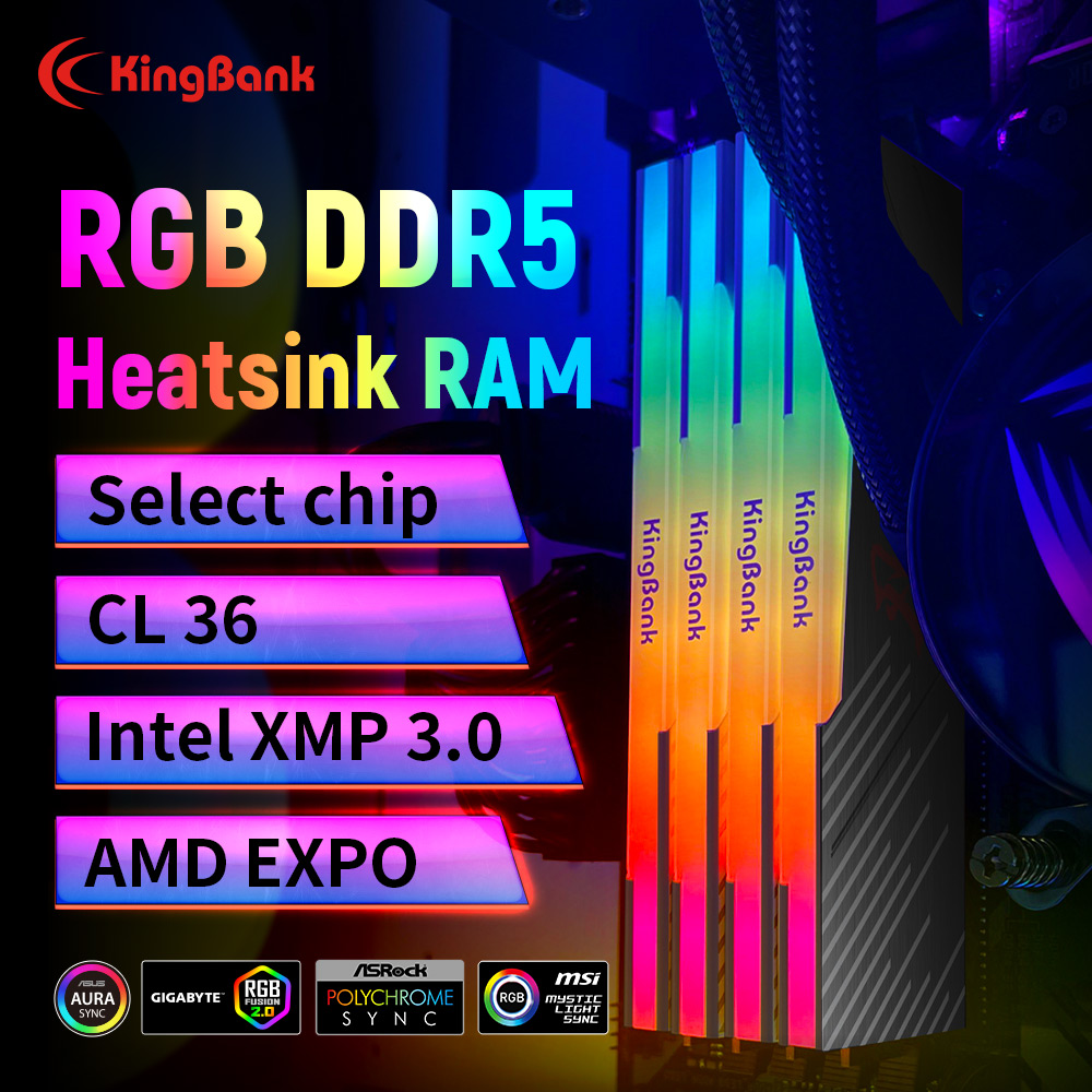 KingBank KRRB DDR5 RGB 16GB /1 - đánh giá và giá Ddr5 4800Mhz